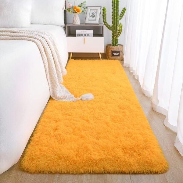 81UlsZ-D0qL._AC_SL1500.jpg Chicrug Soft Runner Rugs for Bedroom Living Room Plush Fluffy Rug 2x6 Feet, Shag Furry Area Rug Carpet Non Shedding for Nursery Children Kids Girls Room Home Decorative, Grey