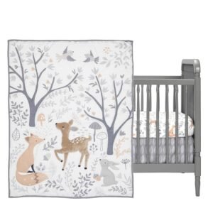 81VHeG5dLaL._SL1500.jpg Bedtime Originals 3 Piece Crib Bedding Set, Deer Park, Multicolor