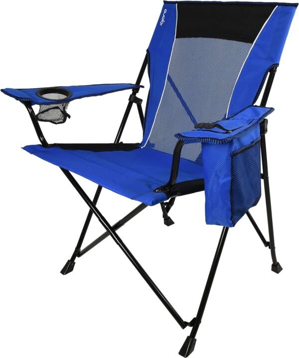 81VKm6RGBiL._AC_SL1500.jpg Kijaro Dual Lock Portable Chair with Cooler - Vik Black, Folding, Camping, 300 lb Capacity, 2 Cup Holders