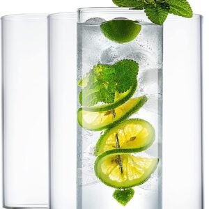 LUXU Drinking Glasses 19 oz, Thin Highball Glasses Set of 6,Clear Tall Glass Cups For Water, Juice, Beer, Drinks, and Cocktails and Mixed Drinks