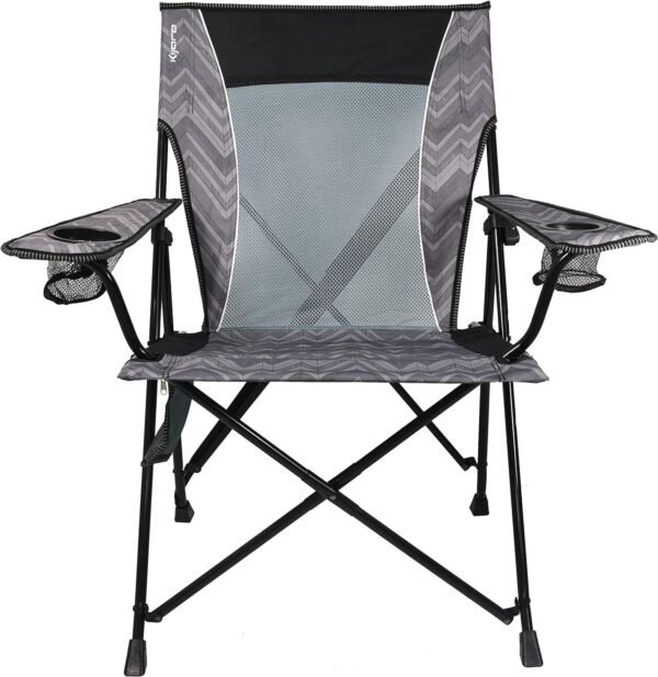 81eYDxj41yL._AC_SL1500.jpg Kijaro Dual Lock Portable Chair with Cooler - Vik Black, Folding, Camping, 300 lb Capacity, 2 Cup Holders