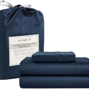 LANE LINEN Queen Sheet Set, 4 Pc Queen Size Sheets Set, 450 Thread Count 100% Cotton Sheets, Cooling Sheets Queen Size, Soft and Breathable Bed Sheets Queen, Deep Pocket Queen Sheets - Ivory