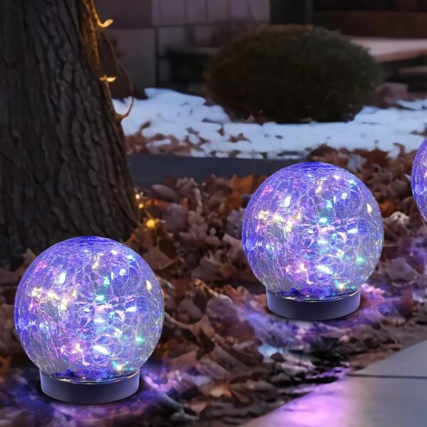 81nDxM7X1AL._AC_SL1500.jpg Solar Globe Lights Outdoor Waterproof-Solar Balls-Solar Garden Lights-Solar Orbs for Outside 2 Pack Cracked Glass Ball for Lawn Patio Yard Backyard Decorations