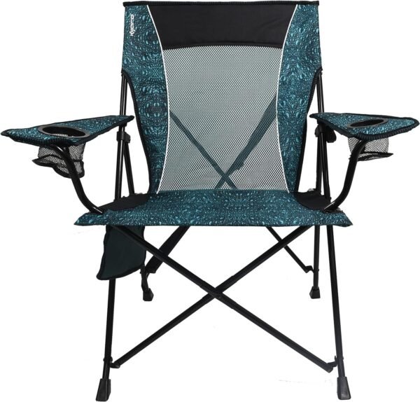 81o09Rz84sL._AC_SL1500.jpg Kijaro Dual Lock Portable Chair with Cooler - Vik Black, Folding, Camping, 300 lb Capacity, 2 Cup Holders