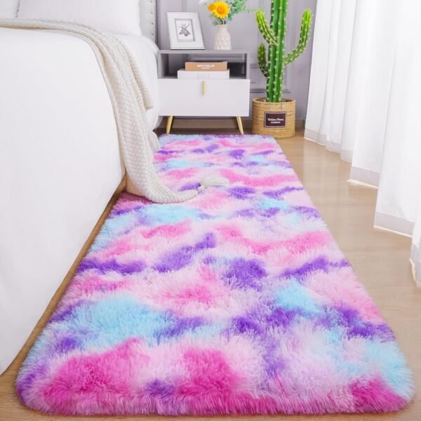81p2a4OgInL._AC_SL1500.jpg Chicrug Soft Runner Rugs for Bedroom Living Room Plush Fluffy Rug 2x6 Feet, Shag Furry Area Rug Carpet Non Shedding for Nursery Children Kids Girls Room Home Decorative, Grey
