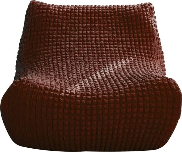 cjc Single Seated Foam Sofa Covers, One Piece 3D High Density Couch Covers, Removable and Machine Washable Covers, Universally Matched with All Floor Sofas On The Market (Seersucker Milky White)