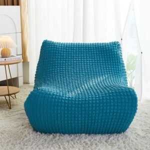 cjc Single Seated Foam Sofa Covers, One Piece 3D High Density Couch Covers, Removable and Machine Washable Covers, Universally Matched with All Floor Sofas On The Market (Seersucker Milky White)