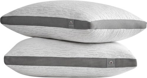 ACCURATEX Pillows Queen Size Set of 2 - Rayon Derived from Bamboo Cool Cover, Soft Down Alternative Fluffy Filling, Cooling Breathable Pillow, Adjustbale Pillows for Side Back Stomach Sleepers