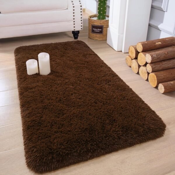 81usMiCBodL._AC_SL1500.jpg Chicrug Soft Runner Rugs for Bedroom Living Room Plush Fluffy Rug 2x6 Feet, Shag Furry Area Rug Carpet Non Shedding for Nursery Children Kids Girls Room Home Decorative, Grey