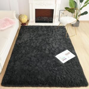 81wqxUdELoL._AC_SL1500.jpg Chicrug Soft Runner Rugs for Bedroom Living Room Plush Fluffy Rug 2x6 Feet, Shag Furry Area Rug Carpet Non Shedding for Nursery Children Kids Girls Room Home Decorative, Grey