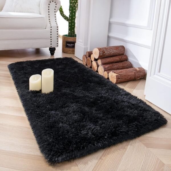 81xoXrtbVNL._AC_SL1500.jpg Chicrug Soft Runner Rugs for Bedroom Living Room Plush Fluffy Rug 2x6 Feet, Shag Furry Area Rug Carpet Non Shedding for Nursery Children Kids Girls Room Home Decorative, Grey