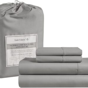 LANE LINEN Queen Sheet Set, 4 Pc Queen Size Sheets Set, 450 Thread Count 100% Cotton Sheets, Cooling Sheets Queen Size, Soft and Breathable Bed Sheets Queen, Deep Pocket Queen Sheets - Ivory