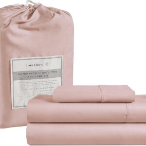 LANE LINEN Queen Sheet Set, 4 Pc Queen Size Sheets Set, 450 Thread Count 100% Cotton Sheets, Cooling Sheets Queen Size, Soft and Breathable Bed Sheets Queen, Deep Pocket Queen Sheets - Ivory