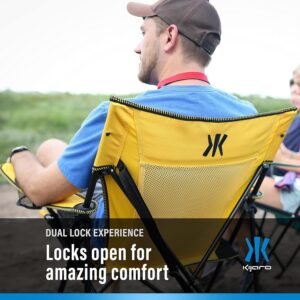 910xHjypDVL._AC_SL1500.jpg Kijaro Dual Lock Portable Chair with Cooler - Vik Black, Folding, Camping, 300 lb Capacity, 2 Cup Holders