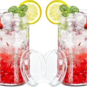 LUXU Drinking Glasses 19 oz, Thin Highball Glasses Set of 6,Clear Tall Glass Cups For Water, Juice, Beer, Drinks, and Cocktails and Mixed Drinks