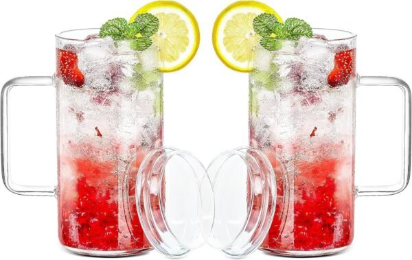 LUXU Drinking Glasses 19 oz, Thin Highball Glasses Set of 6,Clear Tall Glass Cups For Water, Juice, Beer, Drinks, and Cocktails and Mixed Drinks