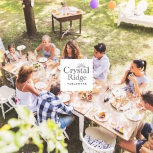 91CtgMQ5aIL._AC_SL1500.jpg 60-Piece Plastic Plates Set Premium 30 Dinner Plates & 30 Salad Plates Pack, Disposable Plates for Party - White Plastic Wedding Plates with Rose Gold Rim