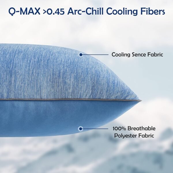 Topcee Cooling Bed Pillow Queen Size -2 Pack Hotel Luxury Pillows for Sleeping - Down Filling Supportive Pillows Queen Size Set of 2 for Back Side Stomach Sleepers(20"*28")