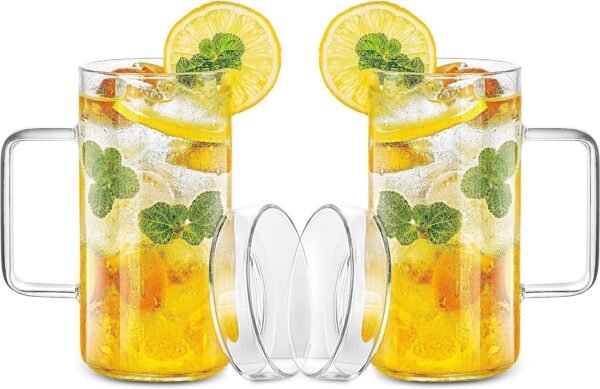 LUXU Drinking Glasses 19 oz, Thin Highball Glasses Set of 6,Clear Tall Glass Cups For Water, Juice, Beer, Drinks, and Cocktails and Mixed Drinks