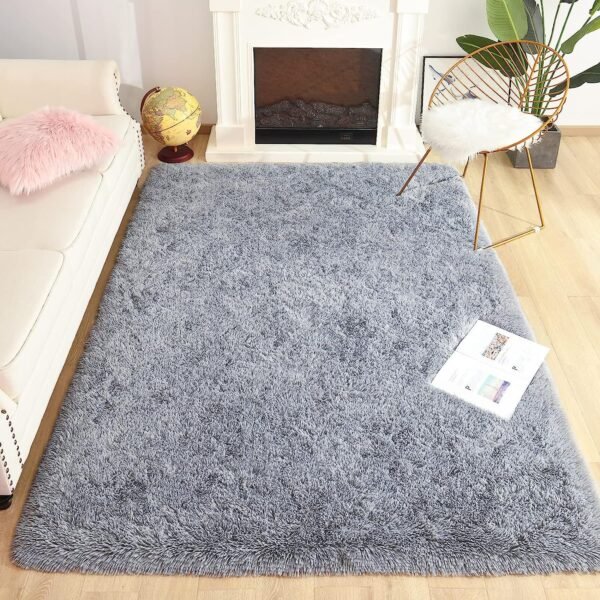 91aLJvODGjL._AC_SL1500.jpg Chicrug Soft Runner Rugs for Bedroom Living Room Plush Fluffy Rug 2x6 Feet, Shag Furry Area Rug Carpet Non Shedding for Nursery Children Kids Girls Room Home Decorative, Grey