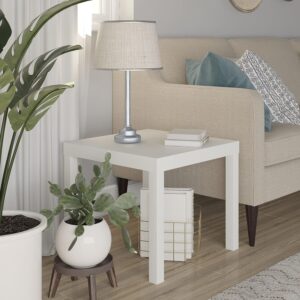 Ameriwood Home Parsons End Table, White