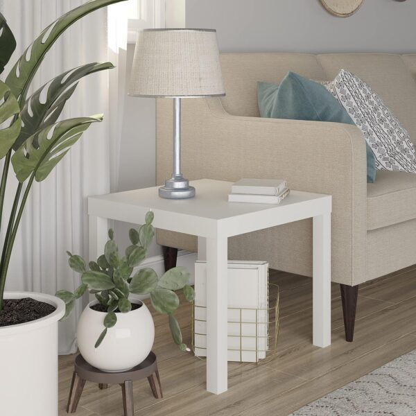 Ameriwood Home Parsons End Table, White