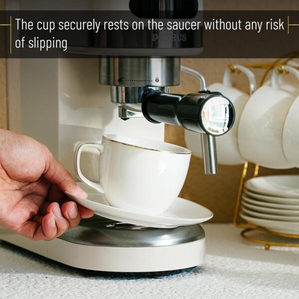 BTaT- White Tea Cups and Saucers, 8oz, Tea Cups Set of 12, Porcelain Tea Cups, White Cup & Saucer Sets, White Tea Cup Set of 12, Tea Cup Sets, Bulk Tea Cups and Saucers Set of 12, Tea Cups and Sets