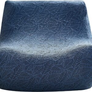 cjc Single Seated Foam Sofa Covers, One Piece 3D High Density Couch Covers, Removable and Machine Washable Covers, Universally Matched with All Floor Sofas On The Market (Seersucker Milky White)