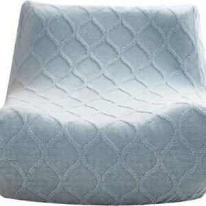 cjc Single Seated Foam Sofa Covers, One Piece 3D High Density Couch Covers, Removable and Machine Washable Covers, Universally Matched with All Floor Sofas On The Market (Seersucker Milky White)