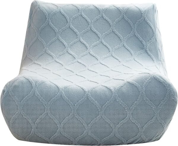 cjc Single Seated Foam Sofa Covers, One Piece 3D High Density Couch Covers, Removable and Machine Washable Covers, Universally Matched with All Floor Sofas On The Market (Seersucker Milky White)