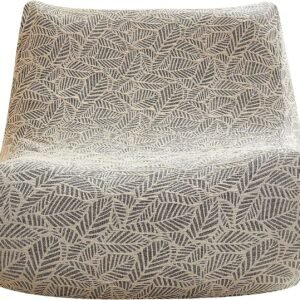 cjc Single Seated Foam Sofa Covers, One Piece 3D High Density Couch Covers, Removable and Machine Washable Covers, Universally Matched with All Floor Sofas On The Market (Seersucker Milky White)