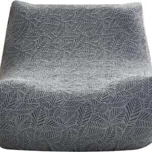 cjc Single Seated Foam Sofa Covers, One Piece 3D High Density Couch Covers, Removable and Machine Washable Covers, Universally Matched with All Floor Sofas On The Market (Seersucker Milky White)