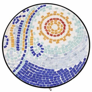 Outdoor Indoor Accent Table Plant Stand Scheme Garden Steel Ocean  Home Furniture