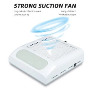 High Power 80W Nail Salon Dust Collector Vacuum Cleaner For Nails Dust Desk With Collector Furniture Equipment Manicure Technic