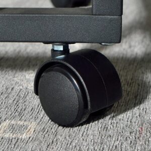 Modern Metal Sofa Side Table Coffee Tables for Sale Living Room Furniture Small Black Round Coffee Table with Wheel